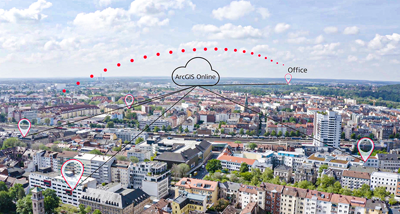 Leica Infinityn suora yhteys ESRI ArchGIS -palveluun 